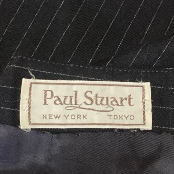 Paul Stuart Women's Blue Wool Pinstripe Knee Length Straight Pencil Skirt Size S - Picture 5 of 5